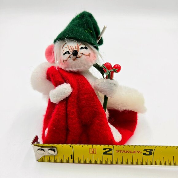 Annalee Christmas Mouse Ornament Santa Stocking Cap Hat 2007 Read - Picture 3 of 11